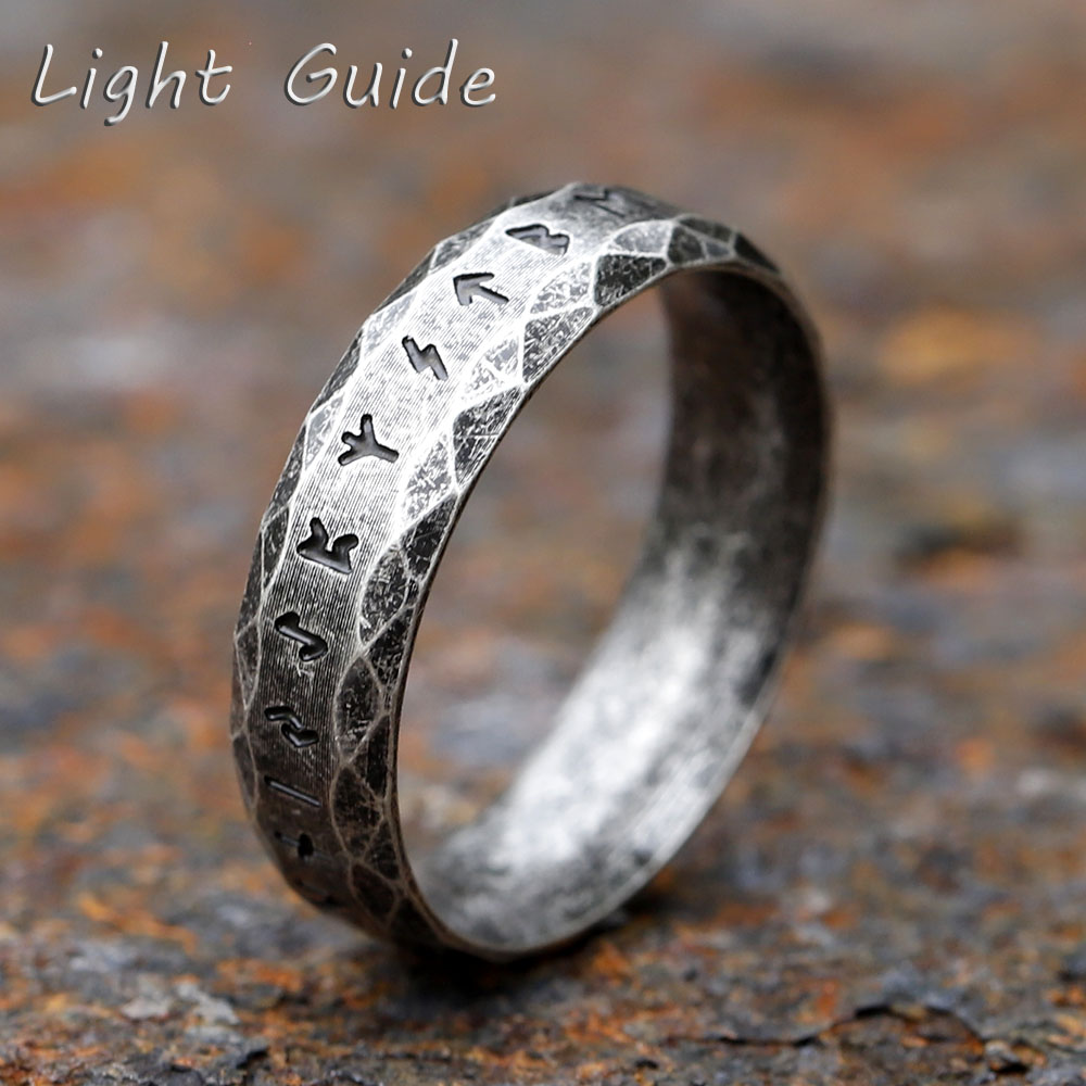 Vintage Fashion Guide - Bague en acier inoxydable de 6MM,