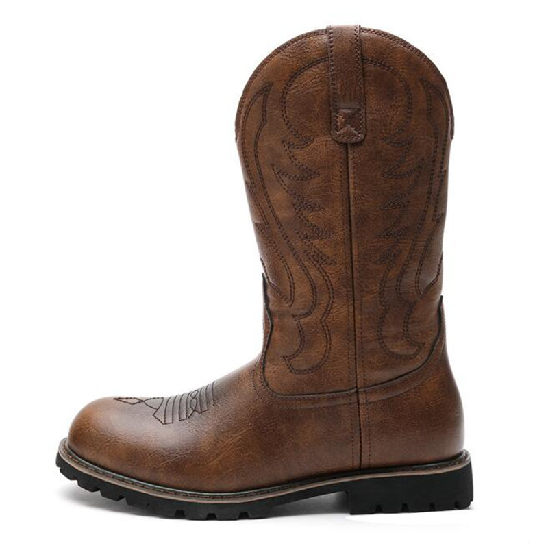 Vintage Fashion For Men - Bottes de cowboy à enfiler pour