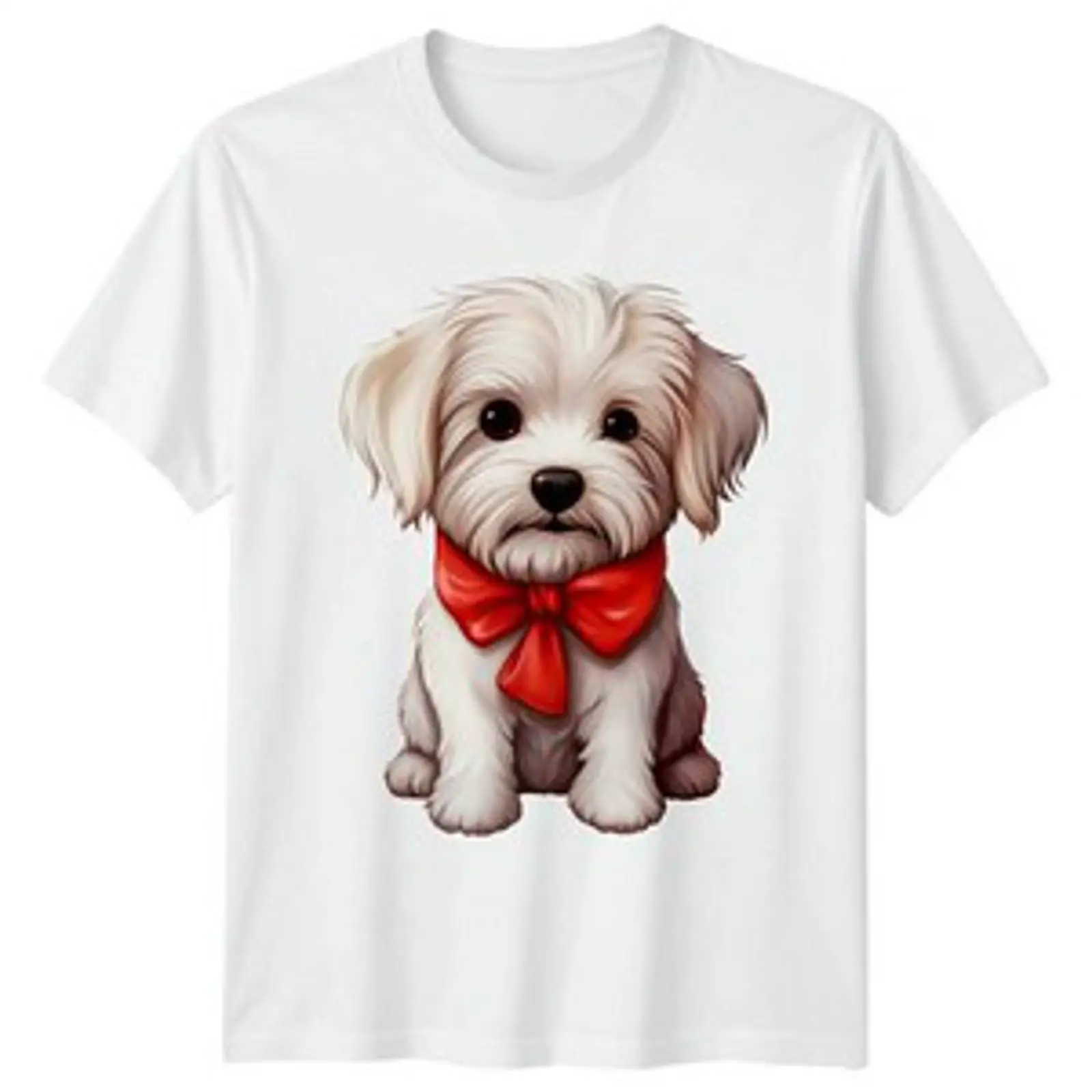 Vintage Fashion Herren - T-shirt Malteser Hund Welpe Tiere pour