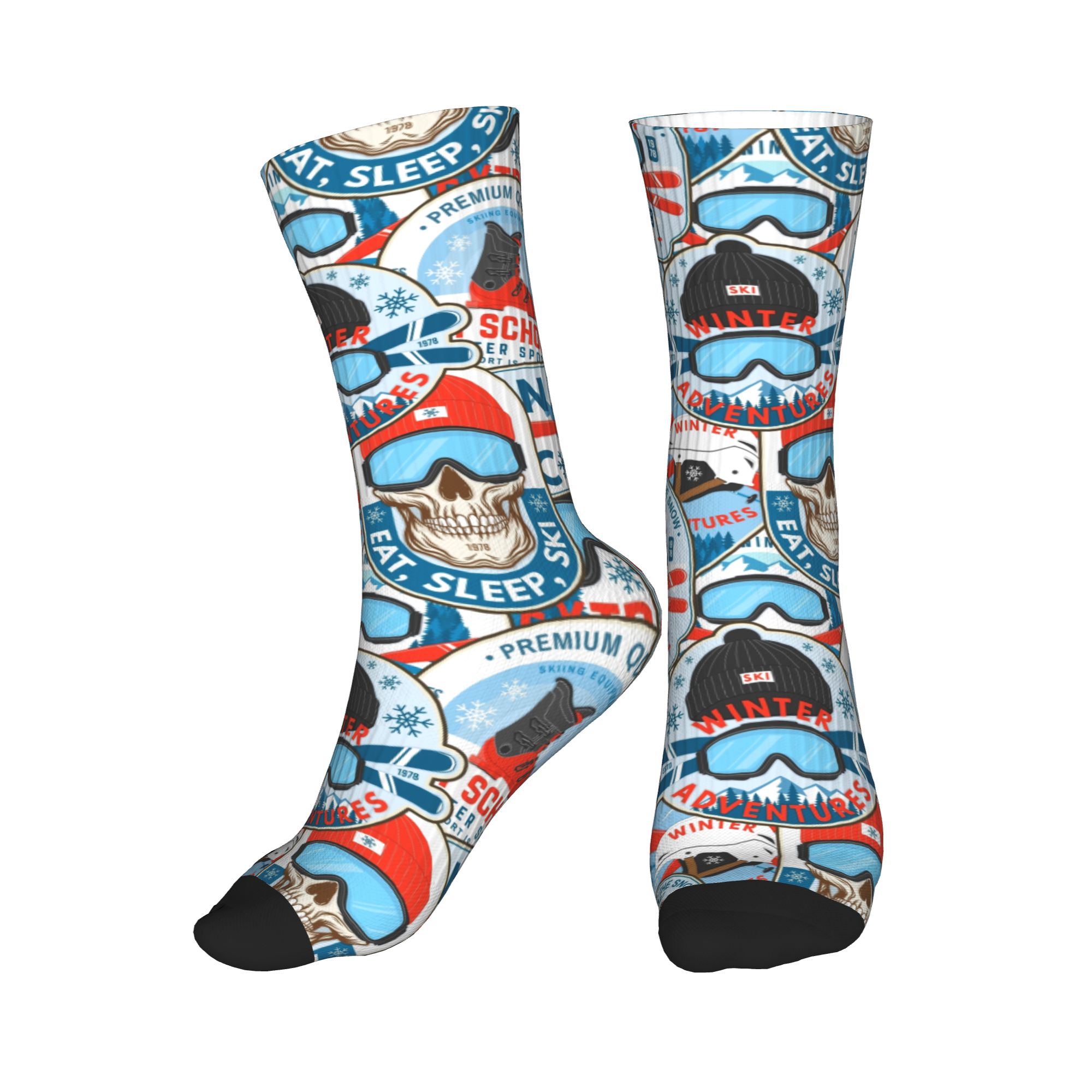 Vintage Fashion For Men - Chaussettes vintage rouges et bleues à