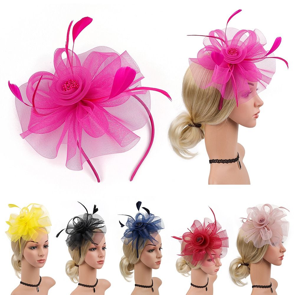 Vintage Fashion Hats - Fascinateur de ruban de plumes pour