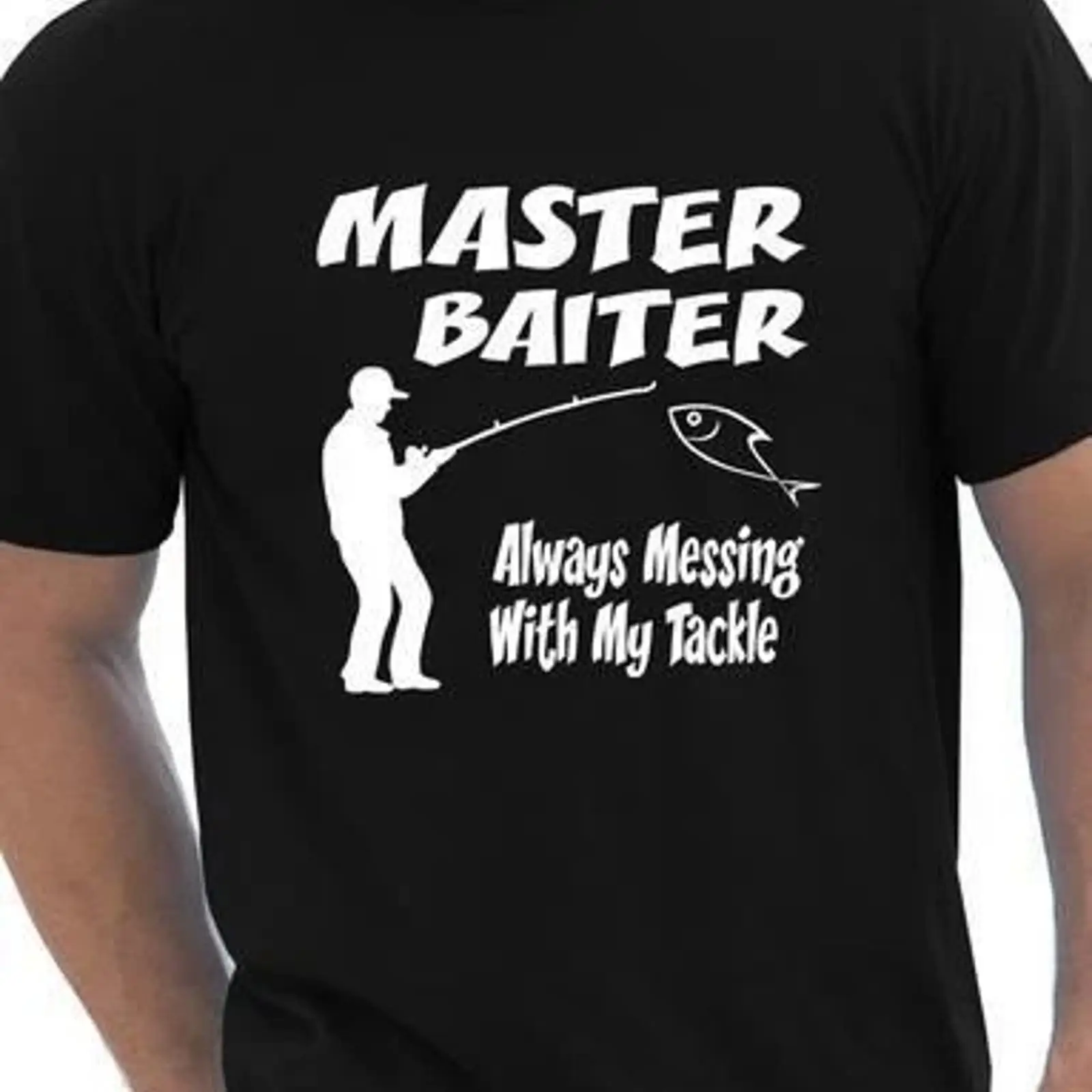Vintage Fashion Herren - T-shirt de pêche amusant Master Baiter,