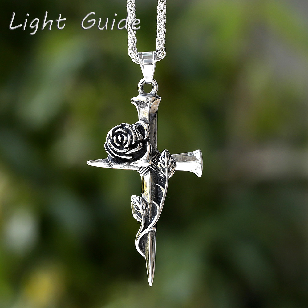 Vintage Fashion Guide - Collier pendentif croix vintage pour hommes