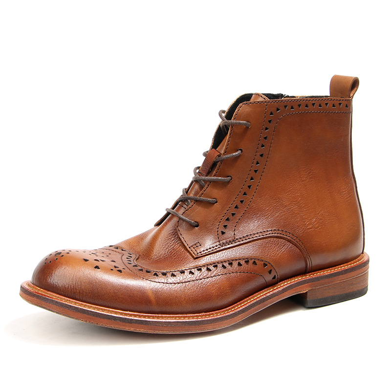 Vintage Fashion For Men - Bottines Chelsea Vintage en cuir véritable