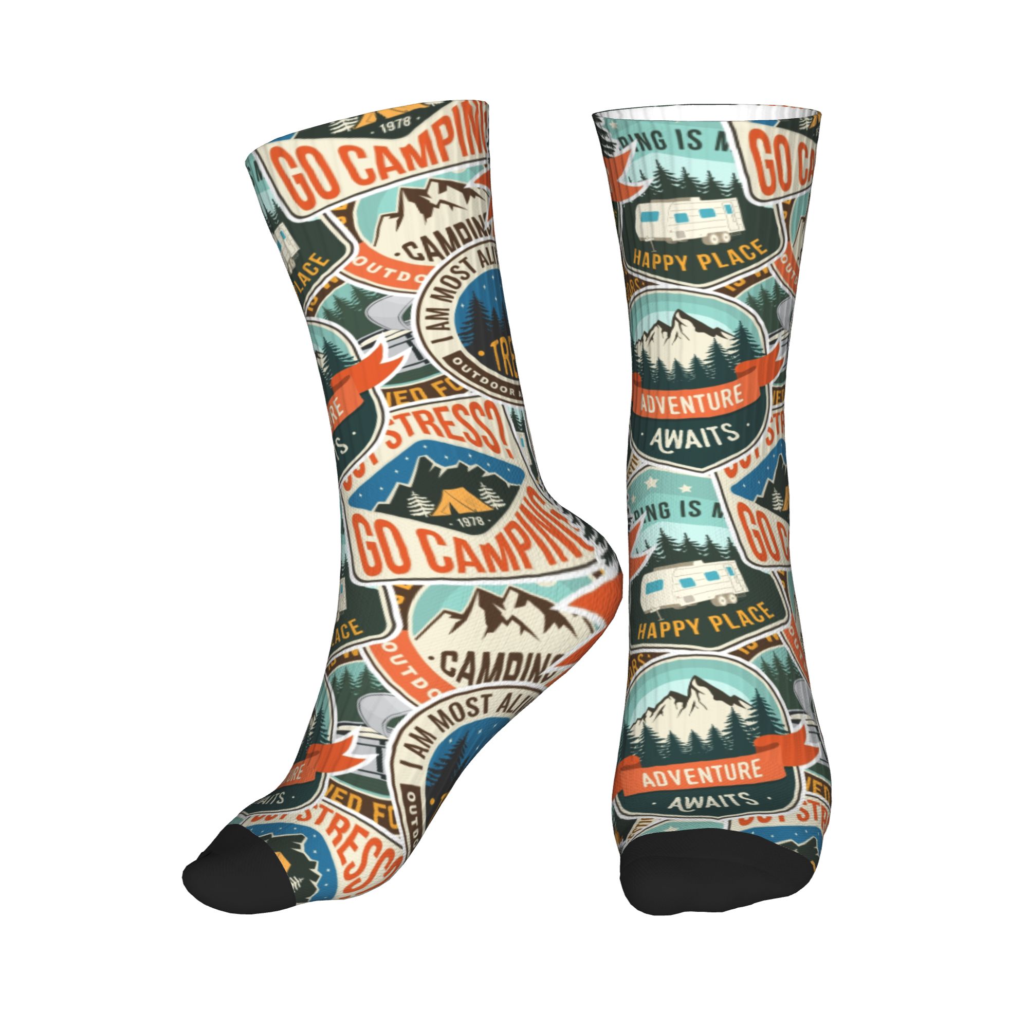 Vintage Fashion For Men - Chaussettes unisexes respirantes et chaudes imprimées