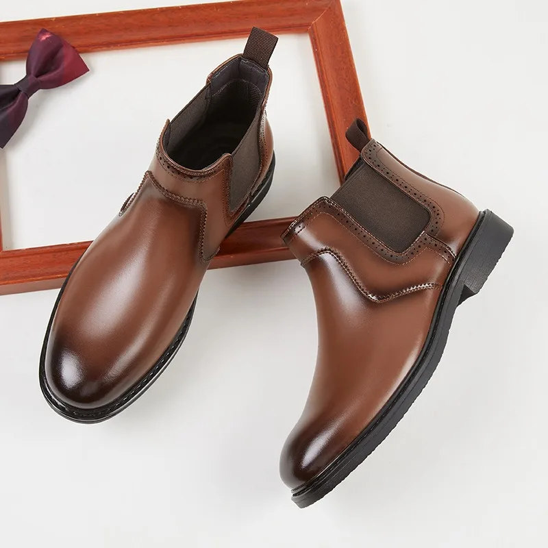 Vintage Fashion For Men - Bottes Oxford en cuir Vintage pour