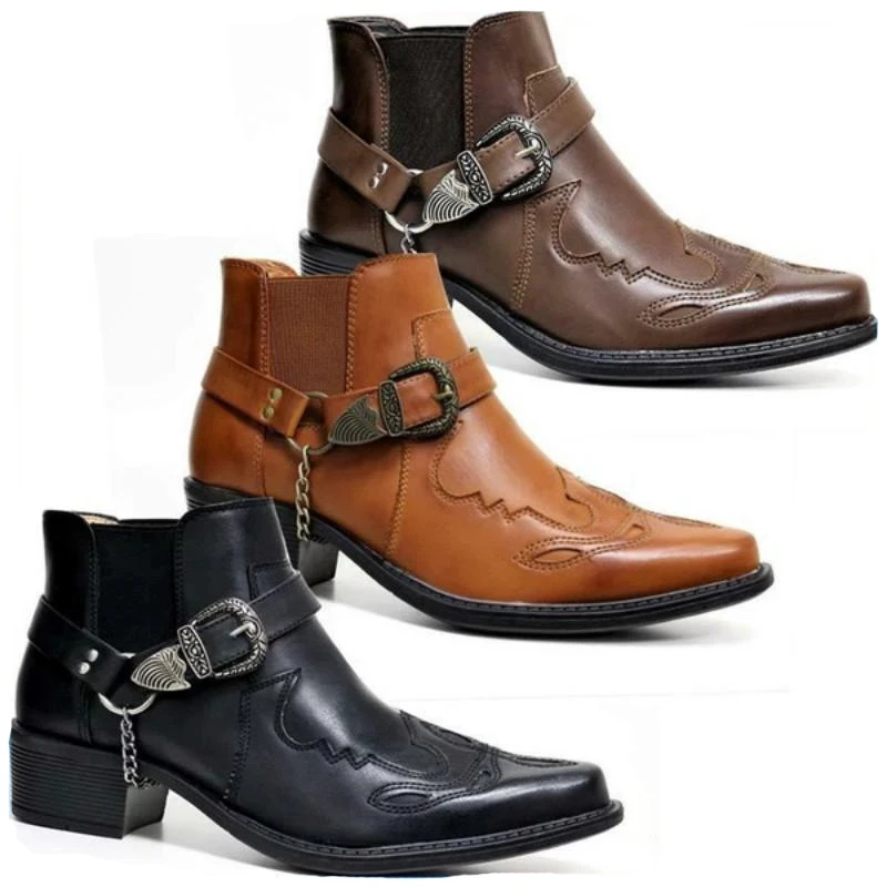 Vintage Fashion For Men - Bottes de cowboy vintage en cuir
