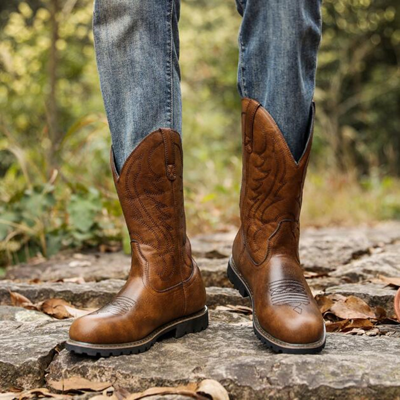 Bottes de cowboy à enfiler pou - Vintage Fashion For Men avis et prix