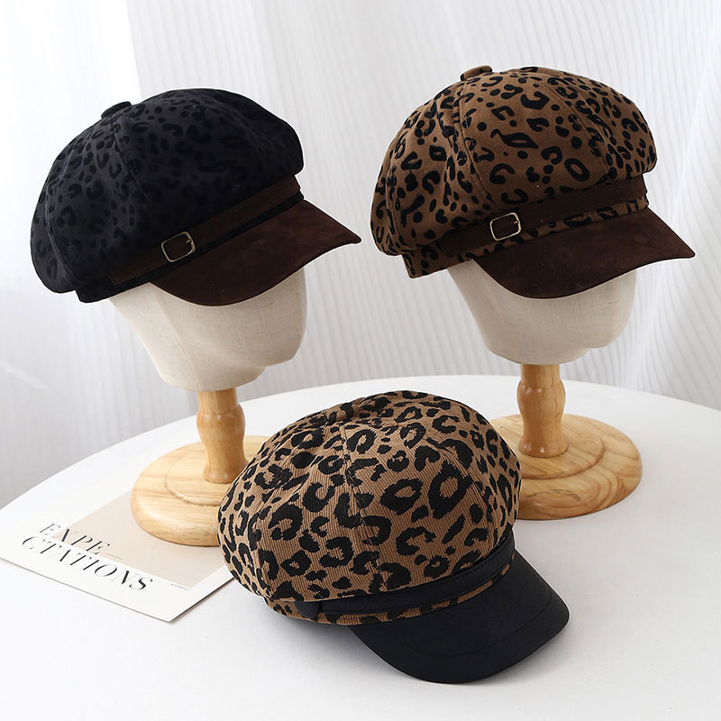 Béret rétro à imprimé léopard  - Vintage Fashion Hats avis et prix