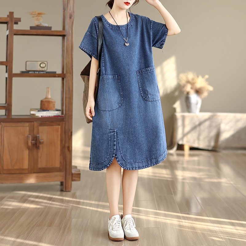 Robe midi grande taille haut d - Denim Skirt Midi Vintage avis et prix