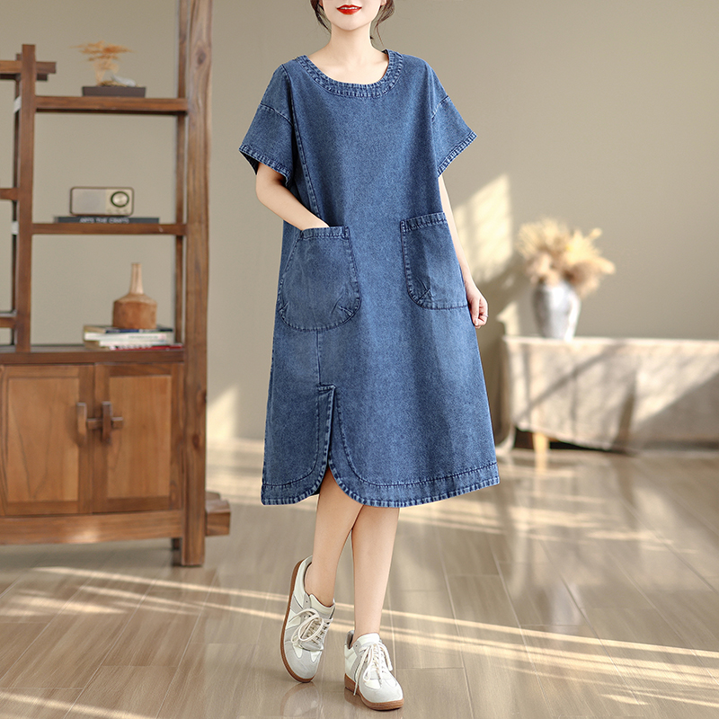 Robe midi grande taille haut d - Denim Skirt Midi Vintage avis et prix