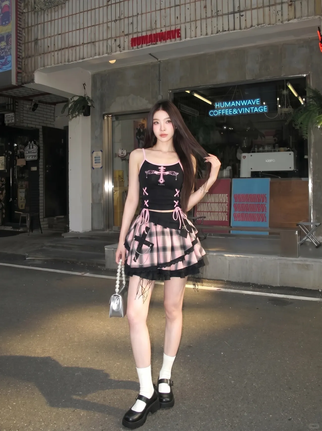 Ensemble jupe vintage Y2K Dark - Vintage Fashion Outfit avis et prix