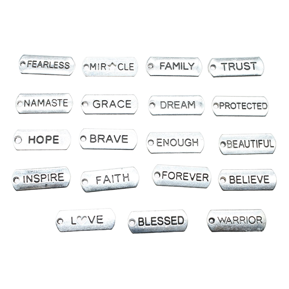 10 pièces mots Tags pendentif  - Vintage Fashion Tags avis et prix
