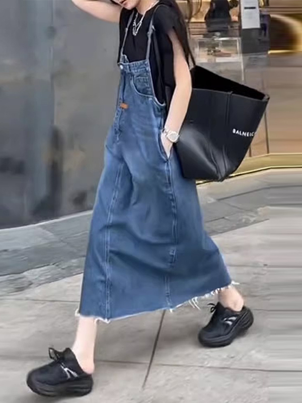 Robe Salopette Vintage América - Denim Skirt Midi Vintage avis et prix