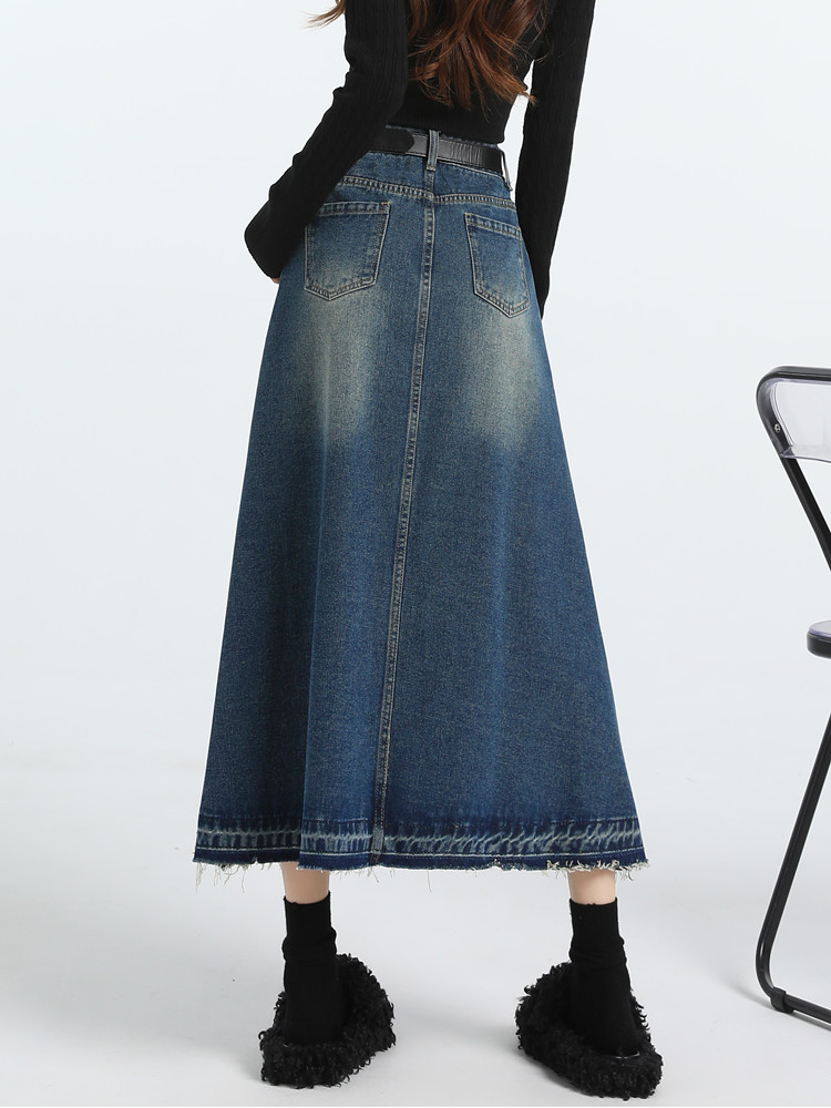 Taille haute Vintage a-ligne j - Denim Skirt Midi Vintage avis et prix