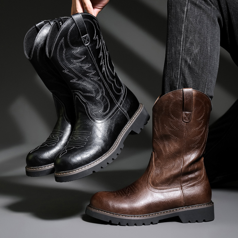 Mode hommes bottes De Cowboy n - Vintage Fashion For Men avis et prix