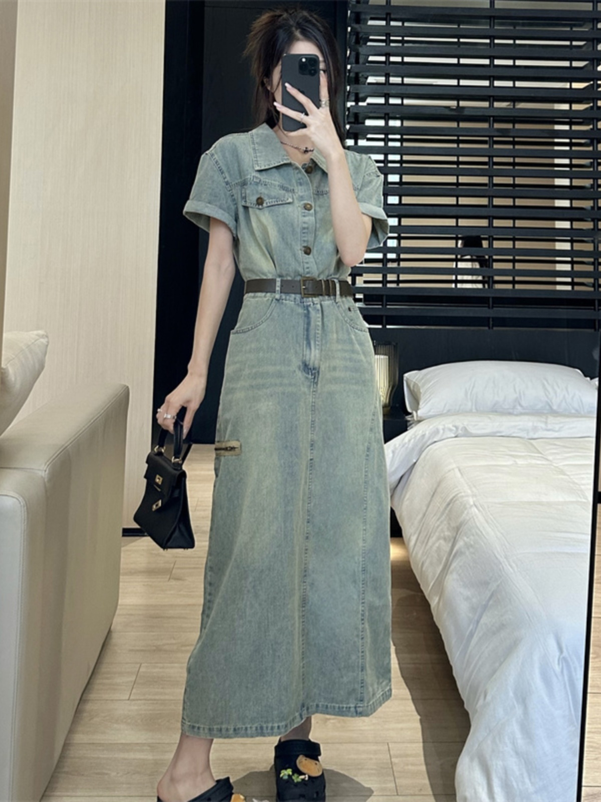 Jupe midi vintage américaine e - Denim Skirt Midi Vintage avis et prix